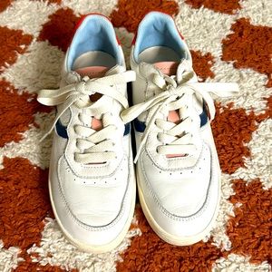 Soludos Roma white & red blue size 6.5